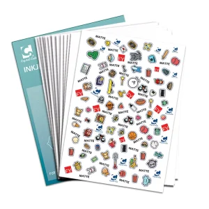 Blank Die Cut A4 Glossy Inkjet Vinyl Sticker Paper 8.5*11 A4 Sticker Paper Glossy Waterproof Sticker Paper