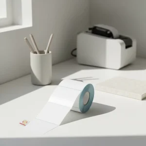 Blank Thermal Sticker Paper Plain Adhesive Thermal Label Rolls Direct Thermal Paper