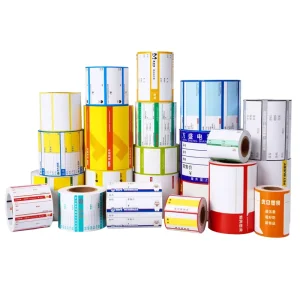 Blank Writable Price Tag Labels Roll Retail Store Paper Stickers with Pre-printed Fields for Supermarket Product Pricing