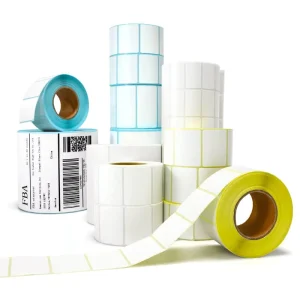 Blue Thermal Paper Self Adhesive Waterproof Oil Resistant Strong Adhesion Barcode Stickers 100×150 80×60 Grocery Label