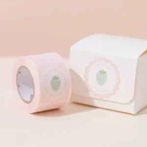 Box Sealing Label Sticker Custom Waterproof Logo Printing Adhesive Rolls Packaging Label for Small Business