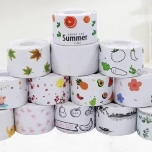 Brand Logo Adhesive Sticker Roll Custom Printing RTS Durable Waterproof Kitchen Decoration 3.8cm*1.5m/3.2m/5m Per Roll