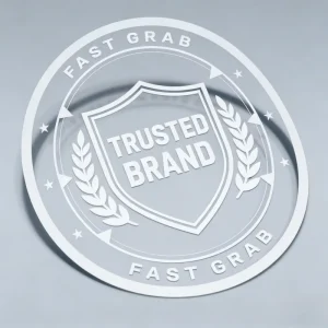 Brand logo Transparent Sticker Custom Round Vinyl clear Stickers Roll for Cups
