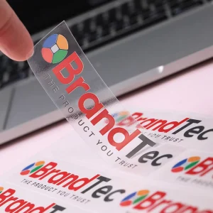 Brand logo Transparent Sticker Custom Vinyl Clear Stickers Roll for Cups