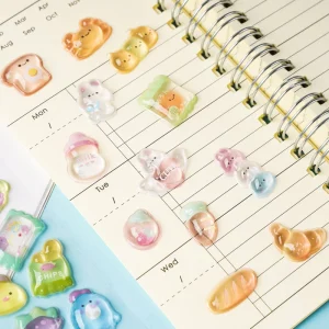 Bubble Stickers Custom Cartoon Cute Pet 3D Epoxy Sticker Puffy Bubble Sticker Children Creative 3D Foam PVC PET Paper Reward
