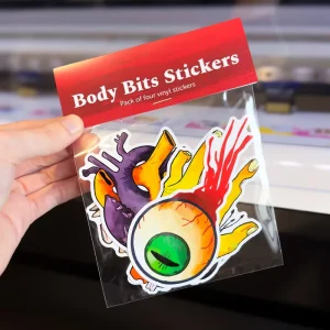 Business Custom Printing Multiple Design Die Cut Sticker Pack Waterproof Self Adhesive PVC Vinyl Logo Sticker Packets Custom
