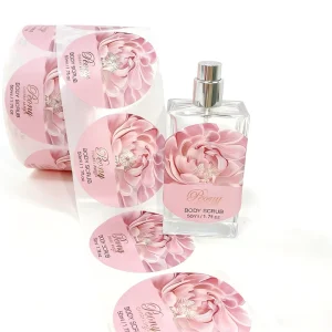 CMYK Printing Transparent Vinyl Stickers Cosmetic Bottle Packaging Roll Label Adhesive Customized Printer for Cosmetic Products