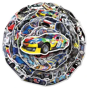 Car Series Automobile Race Customization Sticker Waterproof Decoration Custom Stickers for Skateboard Laptop