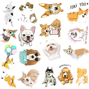 Cartoon Animal Dog PVC Waterproof Educational Kids Toy Sticker Decals for Learning and Graffiti