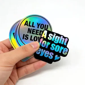 Cartoon Hologram Logo Stickers Custom Sticker Vinyl Die Cut Stickers Printing Adhesive Waterproof