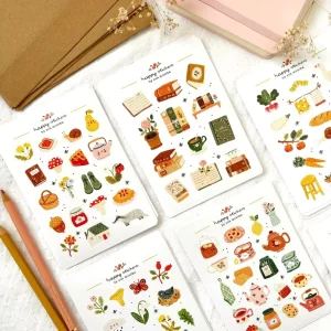 Cartoon Stickers Sheets Self Adhesive Custom Printing Vinyl Holographic Cartoon Sticker Sheets