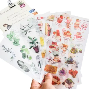 Cartoon Stickers for Kids School Supplies Classroom Use Self Adhesive Art Paper Stickers Sheet