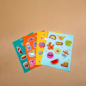 Cartoon Vinyl Sticker Paper Durable Waterproof Eco Friendly for BSCI Certified Offset Printed Matte Varnishing Home