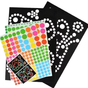 Children’s Paper Polka Dot Mosaic Stickers Kindergarten Middle and Small Class DIY Handmade Material Gift Craft Package
