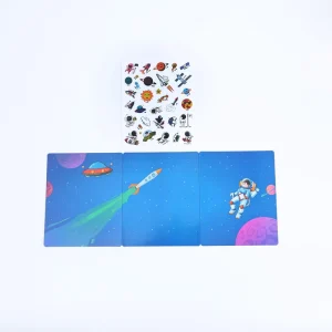 Children’s Portable Sticker Book Tpe Silicone Jelly Stickers Space Scene Quiet Book Stickers Early Childhood Educational Toys