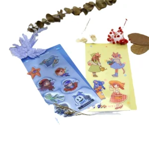 China Children Waterproof Acrylic Rectangle Self Adhesive Clear Sticker Sheet Printable Cartoon DIY Diary Album Decorative