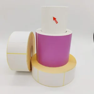 China Custom Continuous Compostable Heat Sensitive Adhesive Paper Thermal Shipping Labels for Grocery Promotion Direct Printing