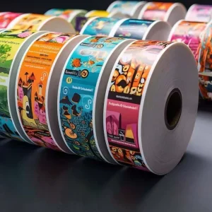 China Factory Self adhesive Custom Printing Plastic Bottle Vinyl Label Sticker Roll