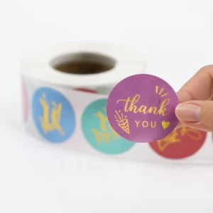 Christmas Roll Stickers Festive Waterproof Vinyl Decals for Gift Wrapping Holiday Decor & Seasonal Packaging