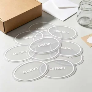 Clear Oval Transparent Self Adhesive Stickers Blank Custom Label Stickers