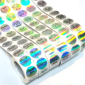 Clear Vinyl Waterproof UV Resistant Transparent Custom Die Cut Vinyl Stickers Round Shape Clear LOGO Stickers