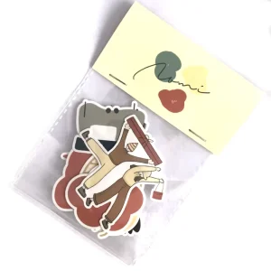 Clear Waterproof Personalized Cute Printing Die Cut Stickers PVC Vinyl Anime Cartoon Decorative Custom Hologram Sticker Pack