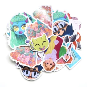 Clear Waterproof Personalized Journal Cute Printing Die Cut Sticker PVC Vinyl Anime Cartoon Decorative Custom Stickers