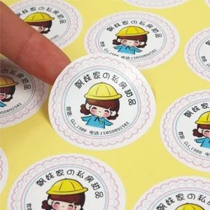 Coated Paper Stickers Round Custom Shape Paper Stickers Sheet Short Lead Time
