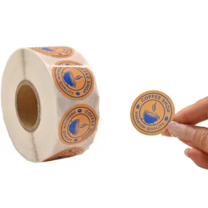 Coffee Bottle Labels Eco Friendly Durable Waterproof Vinyl Custom Printing Adhesive Stickers for Foods Packaging OEM