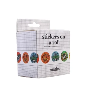 Colorful 6 cm Round Decorative Roll Stickers Paper Box Packaging