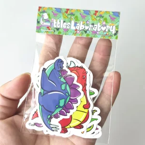 Colorful Printing Custom Waterproof Business Brand Logo Multiple Cartoon Die Cut Stickers Packs with Header Card