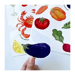Colorful Printing Self Adhesive Waterproof Cartoon Patterns A5 A6 B6 Custom Vinyl Kiss Cutting Stickers Sheets