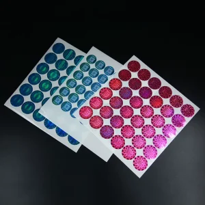 Colorful Sheet Stickers Custom Epoxy Vinyl Waterproof UV Resist Easy Peel Self Adhesive Outdoor Use Back Split Decals