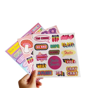 Commodity Labels Custom Adhesive Paper Labels Sticker Sheet Print Self adhesive Color Labels Cartoon Sticker
