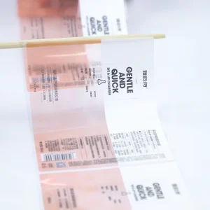 Cosmetic Clear Bottle Sticker Transparent Hot Stamping Gold Foil Logo Sticker Printing Labels