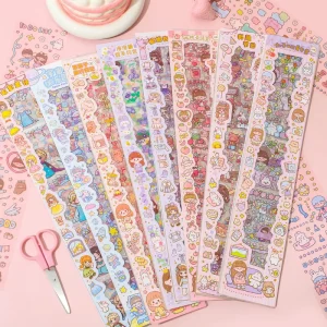 Crack Easy Peel UV Resist Printing Durable White Vinyl PVC Self Adhesive Waterproof Die Cut Stickers Logo Custom Stickers