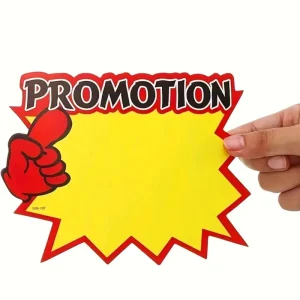 Creative Customized Paper Price Tags Explosive Stickers for Promotional Advertising Special Promotional Signs Customized Design