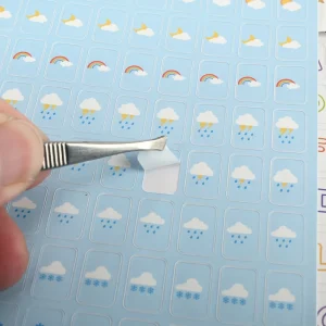Custom 24 Sheets Pack Waterproof PVC Stickers Colorful Alphabet Heart Facial Expression Stickers for Planner Scrapbook Diary