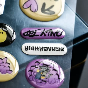 Custom 32Mm Clear Children Epoxy 3D Stickers Epoxy Eyeball Fabric Anime Stickers Sheet For Iphone