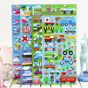 Custom 3D Bubble Sticker Waterproof Cartoon Stickers Puffy Stickers for Girl Boy Kids