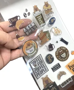 Custom 3D Cartoon Stickers with Transparent Adhesive Labels for Adhesive Factories