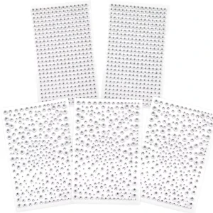 Custom 3D Face Bling Sticker Sheet Waterproof Rhinestone for Festival Party Decorative Decals