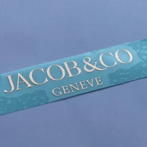 Custom 3D Glossy Rose Gold Logo Metal Nickel Sticker Transfer Self adhesive Metal Label Sticker