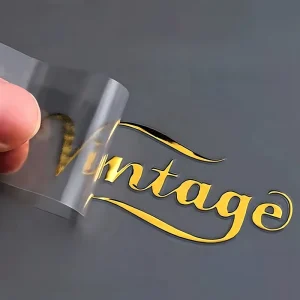 Custom 3D Gold Silver UV Transfer Sticker Name LOGO Personalized Packaging Waterproof Durable Electroplate Metal Sticker