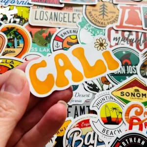 Custom 3D UV Print Outdoor Sticker Waterproof UV Resistant Weatherproof Die Cut Vinyl Decals Matte Glossy Finish