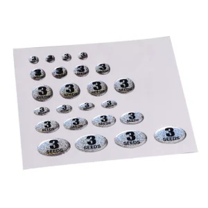 Custom 3d Holographic Sticker Domed Epoxy 15mm Sticker Hologram for Resin