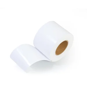 Custom 80mm Wide Direct Thermal Linerless Label Roll Etiqueta Continuous Label Liner Free Thermal Linerless Label