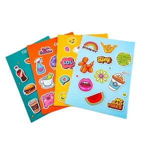 Custom A4 A5 A6 Adhesive Paper Planner Stickers Kiss Cut Sticker Sheet Printing for Kids