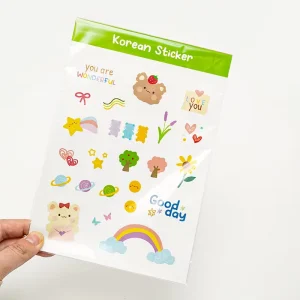 Custom A4 A5 A6 Adhesive Paper Planner Stickers Kiss Cut Sticker Sheet Printing for Kids