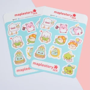 Custom A4 A5 A6 Adhesive Planner Stickers Cartoon Style Kiss Cut Sheet Printing